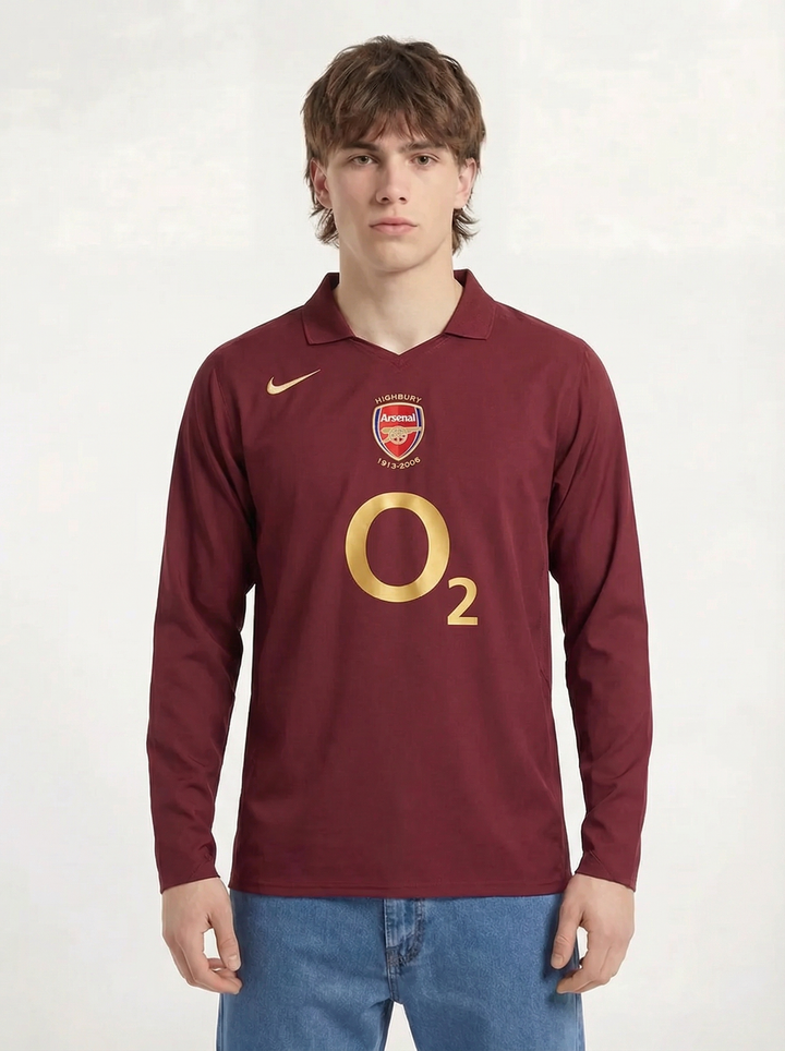 ARSENAL 2005-06 RETRO LONG SLEEVE HOME SHIRT
